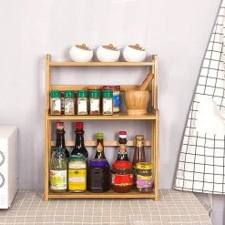 Cellavi Duurzaam Kruidenrek Staand Van Bamboe - Keukenrek Verstelbaar - Keuken Accessoires - Stevige Constructie - Multifunctioneel En Waterafstotend -Schoonmaakmiddelen 1200x1200 1512