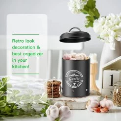 Professionele Bewaardozen - Set Van 3 - Voor Aardappels, Uien En Knoflook - Retro Design - Voorraadcontainer Van Metaal - Keukenopslag - Groentes Bewaren Voor Lange Tijd - Perfect Cadeau Voor In De Keuken -Schoonmaakmiddelen 1200x1200 1526