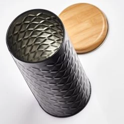 Zeller Bewaar/voorraad Blikken Koffiepads - Zwart - Metaal - 18 X 7,5 Cm - 1 L -Schoonmaakmiddelen 1200x1200 1548