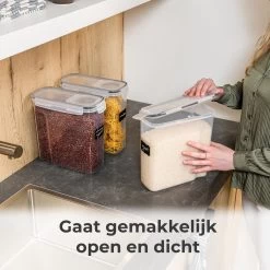 Stosh Voorraadpotten - Voorraadbussen - Vershouddoos - 4 Stuks - 4.0L - BPA Vrij - Kunststof -Schoonmaakmiddelen 1200x1200 1573