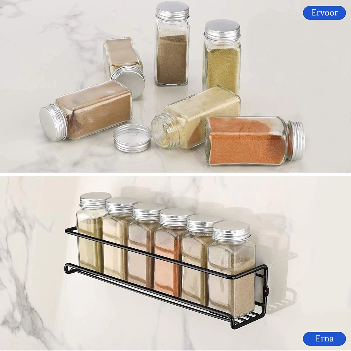 Merkloos Friendly Kitchen - Zwart Ophangbaar Kruidenrek - Modern Strak Kruidenrekje - Staal 4 Merkloos Friendly Kitchen - Zwart Ophangbaar Kruidenrek - Modern Strak Kruidenrekje - Staal - Afbeelding 2