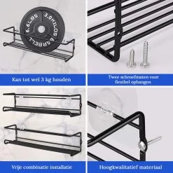 Merkloos Friendly Kitchen - Zwart Ophangbaar Kruidenrek - Modern Strak Kruidenrekje - Staal 13 Merkloos Friendly Kitchen - Zwart Ophangbaar Kruidenrek - Modern Strak Kruidenrekje - Staal -Schoonmaakmiddelen 1200x1200 1633