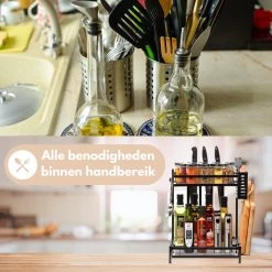 Pazzo Goods - Keuken Organizer - Keukenrek - Zwart - Metaal - 2 Laags - Multifunctioneel - Zwart - 16 Pazzo Goods - Keuken Organizer - Keukenrek - Zwart - Metaal - 2 Laags - Multifunctioneel - Zwart - -Schoonmaakmiddelen 1200x1200 1657