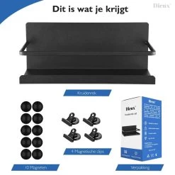 Dieux® - Magnetisch Kruidenrek - Ophangbaar Opbergrek - Keukenrek - Complete Set - Aanrecht Organiser - Badkamerrek - Wandrek - Staal - Zwart - Pasen 15 Dieux® - Magnetisch Kruidenrek - Ophangbaar Opbergrek - Keukenrek - Complete Set - Aanrecht Organiser - Badkamerrek - Wandrek - Staal - Zwart - Pasen -Schoonmaakmiddelen 1200x1200 1668