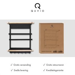 QUVIO Keukenrekje Van Metaal Magnetisch - Kruidenrek - Keuken Opbergrek Voor Kruiden, Handdoeken En Opscheplepels - Zwart 21 QUVIO Keukenrekje Van Metaal Magnetisch - Kruidenrek - Keuken Opbergrek Voor Kruiden, Handdoeken En Opscheplepels - Zwart -Schoonmaakmiddelen 1200x1200 1672