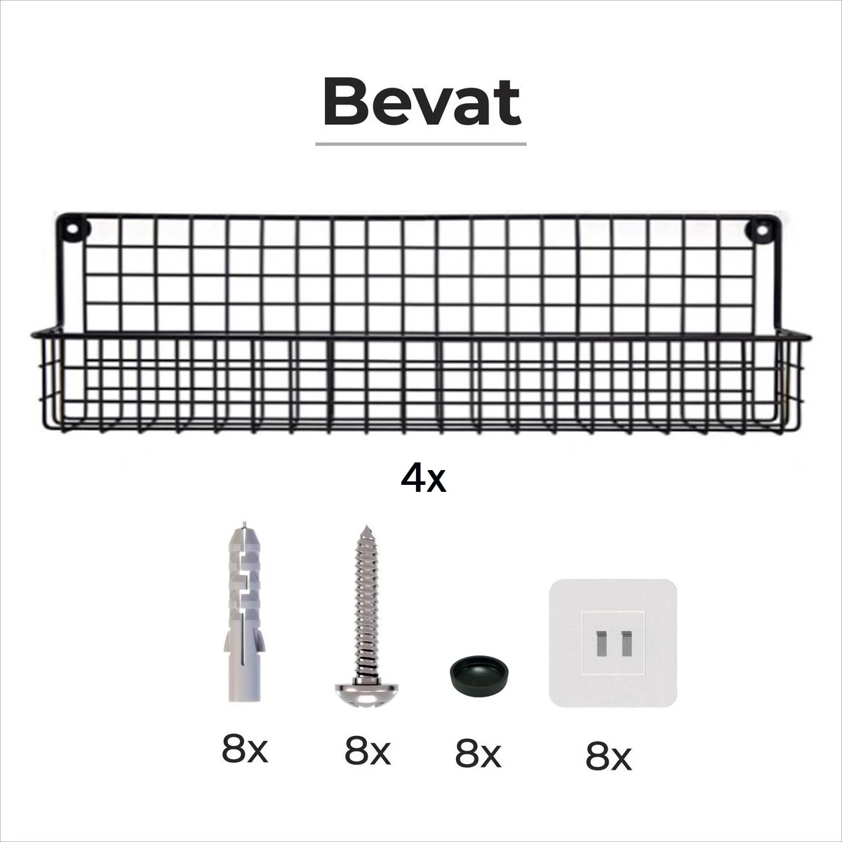 Friendly Kitchen Ophangbaar Kruidenrek - 4 Kruidenrekjes Voor Totaal 32 Kruidenpotjes - Spice Rack - Staal - Zwart 6 Friendly Kitchen Ophangbaar Kruidenrek - 4 Kruidenrekjes Voor Totaal 32 Kruidenpotjes - Spice Rack - Staal - Zwart - Afbeelding 4