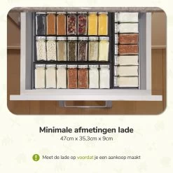 Kruidenrek Lade - Zwart - 4 Laags - Aluminium - Kruidenpotjes Opbergen 16 Kruidenrek Lade - Zwart - 4 Laags - Aluminium - Kruidenpotjes Opbergen -Schoonmaakmiddelen 1200x1200 1689