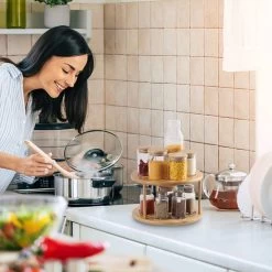 Merkloos Decopatent® Kruidenrek / Fruitschaal Bamboe - Rond - Kruiden Carrousel - Draaibaar - Staand Bamboe Specerijenrek Draaiplateau - Fruitrek 15 Merkloos Decopatent® Kruidenrek / Fruitschaal Bamboe - Rond - Kruiden Carrousel - Draaibaar - Staand Bamboe Specerijenrek Draaiplateau - Fruitrek -Schoonmaakmiddelen 1200x1200 1692