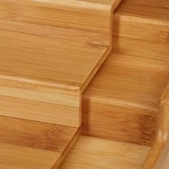 Merkloos Decopatent® Kruidenrekje Uitschuifbaar - Staand 3 Laags Kruidenrek Voor 36 Kruidenpotjes - Specerijen Rek - Bamboe Hout -Schoonmaakmiddelen 1200x1200 1696