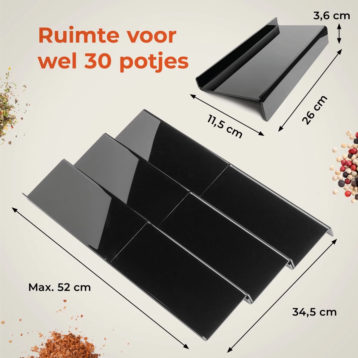 Goedewaere Kruidenrek Lade - 6 Stuks - Keuken Organizers - Keukenlade Organiser - Kruiden Organizer - Uitschuifbaar - Kunststof 13 Goedewaere Kruidenrek Lade - 6 Stuks - Keuken Organizers - Keukenlade Organiser - Kruiden Organizer - Uitschuifbaar - Kunststof - Afbeelding 11