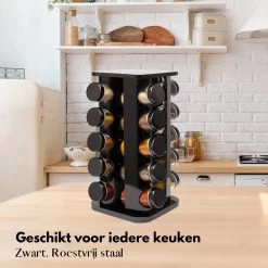 Pazzo Goods - Kruidenrek Staand - Kruidenrek Met Potjes - Zwart - RVS - Kruidenrek Draaibaar - 20 Kruidenpotjes - Inclusief Stickers & Stift - Kruiden Carrousel 21 Pazzo Goods - Kruidenrek Staand - Kruidenrek Met Potjes - Zwart - RVS - Kruidenrek Draaibaar - 20 Kruidenpotjes - Inclusief Stickers & Stift - Kruiden Carrousel -Schoonmaakmiddelen 1200x1200 1718