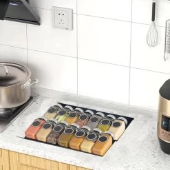 Kitchenful Kruidenrek Lade - Kruiden Organiser - 6 Stuks - Zwart - Verstelbaar - Metaal - Kruiden Opberger -Schoonmaakmiddelen 1200x1200 1725