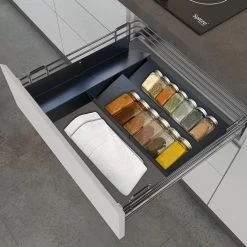 Kitchenful Kruidenrek Lade - Kruiden Organiser - 6 Stuks - Zwart - Verstelbaar - Metaal - Kruiden Opberger -Schoonmaakmiddelen 1200x1200 1726