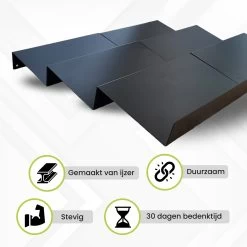 Kitchenful Kruidenrek Lade - Kruiden Organiser - 6 Stuks - Zwart - Verstelbaar - Metaal - Kruiden Opberger -Schoonmaakmiddelen 1200x1200 1731