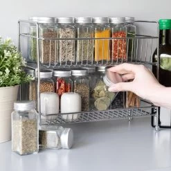 Navaris Stalen Kruidenrekje 2 Laags - Kruidenrek Staand - Rek Voor Kruidenpotjes En Glaasjes - Multifunctionele Organizer Voor Keuken En Badkamer 18 Navaris Stalen Kruidenrekje 2 Laags - Kruidenrek Staand - Rek Voor Kruidenpotjes En Glaasjes - Multifunctionele Organizer Voor Keuken En Badkamer -Schoonmaakmiddelen 1200x1200 1743