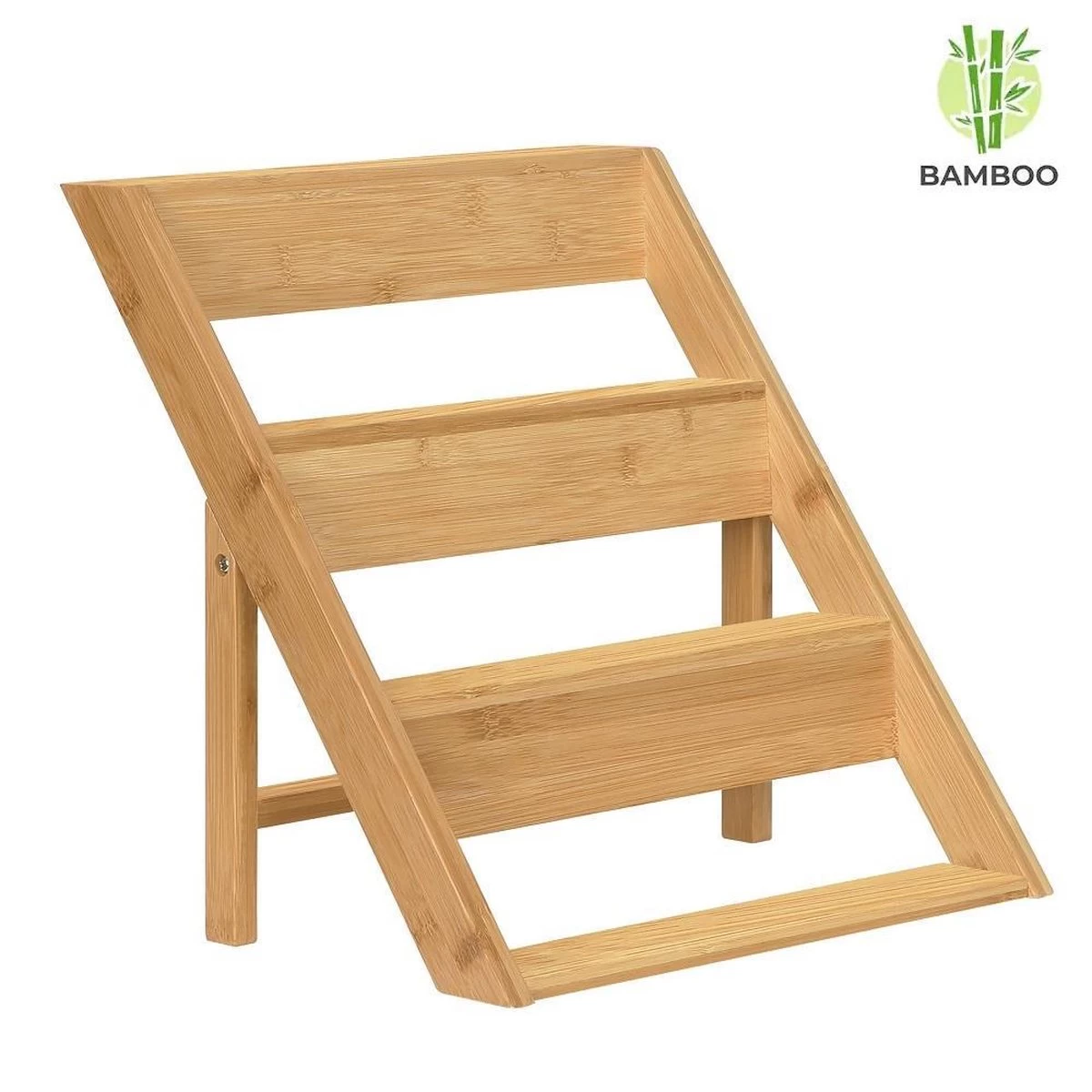 Merkloos Decopatent® Kruidenrekje Staand - Kruidenrek Voor 16 Tot 20 Kruidenpotjes - Hout - 4 Laags 7 Merkloos Decopatent® Kruidenrekje Staand - Kruidenrek Voor 16 Tot 20 Kruidenpotjes - Hout - 4 Laags - Afbeelding 5