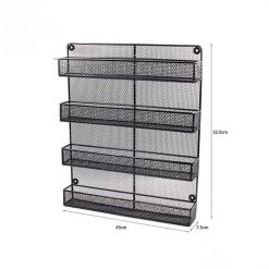 QUVIO Groot Kruidenrek Staal - Ophangbaar - Voor 32 Kruidenpotjes - 4 Laags - Zwart -Schoonmaakmiddelen 1200x1200 1765