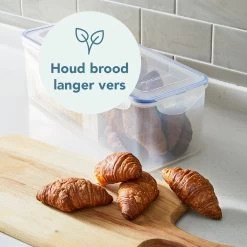 Lock&Lock Vershouddoos Voor Brood - Brooddoos - Broodtrommel - Brood Bewaren - Opbergdoos - Bewaardoos Met Deksel - 100% Luchtdicht - BPA Vrij - 5 Liter - Transparant -Schoonmaakmiddelen 1200x1200 1783