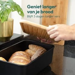Gadgy Broodtrommel Met Bamboe Deksel – Brooddoos Met Snijplank - 36x19.5x11.5 Cm- Zwart 12 Gadgy Broodtrommel Met Bamboe Deksel – Brooddoos Met Snijplank - 36x19.5x11.5 Cm- Zwart -Schoonmaakmiddelen 1200x1200 1796