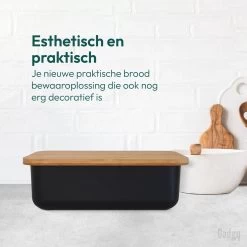 Gadgy Broodtrommel Met Bamboe Deksel – Brooddoos Met Snijplank - 36x19.5x11.5 Cm- Zwart 15 Gadgy Broodtrommel Met Bamboe Deksel – Brooddoos Met Snijplank - 36x19.5x11.5 Cm- Zwart -Schoonmaakmiddelen 1200x1200 1798
