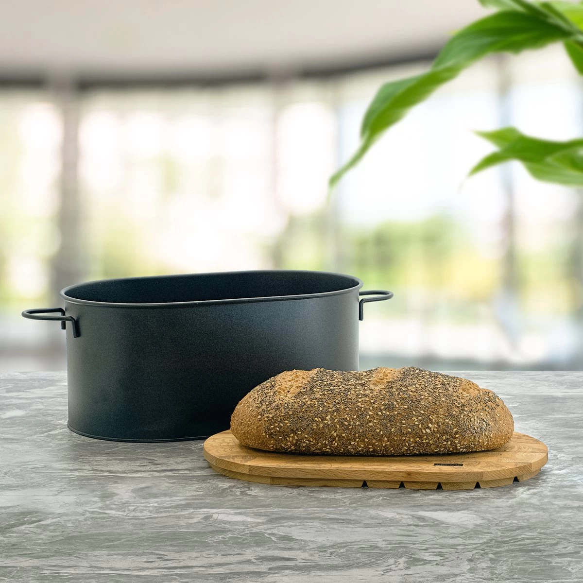 Industrial Living Broodtrommel-Brooddoos Met Snijplank-Brood Bewaren-Metaal-Hout 6 Industrial Living Broodtrommel-Brooddoos Met Snijplank-Brood Bewaren-Metaal-Hout - Afbeelding 4