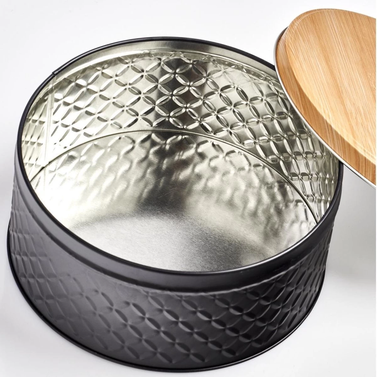 Zeller Bewaar/voorraad Blikken - Zwart - 3,8L - 20 X 9,5 Cm 4 Zeller Bewaar/voorraad Blikken - Zwart - 3,8L - 20 X 9,5 Cm - Afbeelding 2