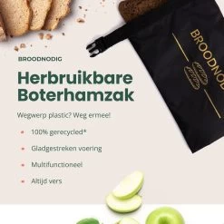 BROODNODIG® - Herbruikbare Boterhamzak - Van 100% Gerecyclede PET-flessen - Ideaal Als Diepvrieszakjes - Lunchzak - Herbruikbaar Boterhamzakje - Foodwrap - Lunchbox - 30x20cm - Zwart 17 BROODNODIG® - Herbruikbare Boterhamzak - Van 100% Gerecyclede PET-flessen - Ideaal Als Diepvrieszakjes - Lunchzak - Herbruikbaar Boterhamzakje - Foodwrap - Lunchbox - 30x20cm - Zwart -Schoonmaakmiddelen 1200x1200 1847