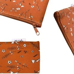 Jut & Julie - Boterhamzakje - Bruin Met Bloemen - 22x22cm - Herbruikbaar - Wasbaar - Duurzaam - Lunchzakje - Lunchtas - Lunchbox Volwassenen -Schoonmaakmiddelen 1200x1200 1867