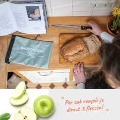 BROODNODIG® - Herbruikbare Boterhamzak - Van 100% Gerecyclede PET-flessen - Ideaal Als Diepvrieszakjes - Lunchzak - Herbruikbaar Boterhamzakje - Foodwrap - Lunchbox - 30x20cm - Pastel Groen -Schoonmaakmiddelen 1200x1200 1879