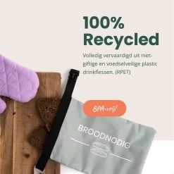 BROODNODIG® - Herbruikbare Boterhamzak - Van 100% Gerecyclede PET-flessen - Ideaal Als Diepvrieszakjes - Lunchzak - Herbruikbaar Boterhamzakje - Foodwrap - Lunchbox - 30x20cm - Pastel Groen -Schoonmaakmiddelen 1200x1200 1881