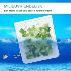 Siliconen Vershoudzakken | Diepvrieszakken | Set Van 10 | Duurzaam | Herbruikbaar Boterhamzakje | Mealprep -Schoonmaakmiddelen 1200x1200 1901