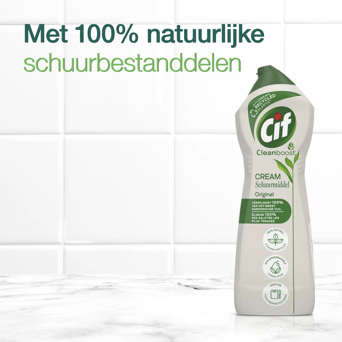 Cif CleanBoost Cream Original Schuurmiddel - 8 X 750 Ml - Voordeelverpakking 8 Cif CleanBoost Cream Original Schuurmiddel - 8 X 750 Ml - Voordeelverpakking - Afbeelding 6