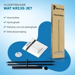 WITTS Luxe Vloerwisser - RVS - Vloertrekker - Vloertrekker Met Steel - Vloerwisser Badkamer -Schoonmaakmiddelen 1200x1200 219