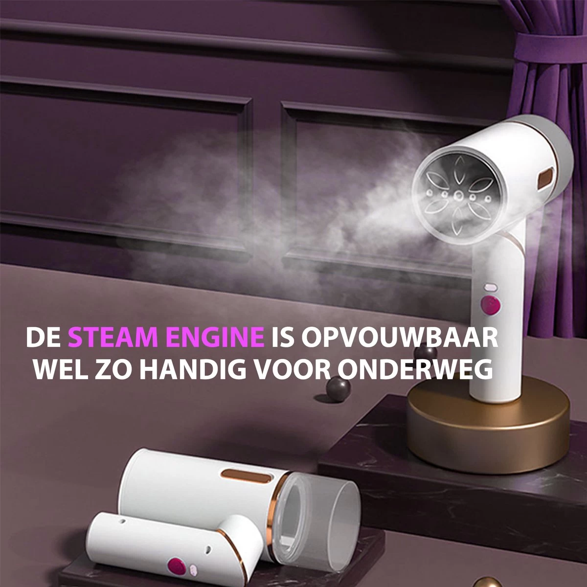 Bee's Kledingstomer - Handstomer - Stomer Kleding - Steamer - Stoomreiniger - Stoomstrijkijzer - 30 G/min - 250ML - 1600W - Snel Opgewarmd - Wit 5 Bee's Kledingstomer - Handstomer - Stomer Kleding - Steamer - Stoomreiniger - Stoomstrijkijzer - 30 G/min - 250ML - 1600W - Snel Opgewarmd - Wit - Afbeelding 3