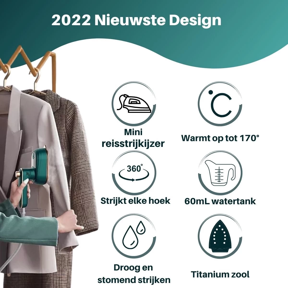 JT Products Luxe Reisstrijkijzer – Stoom Strijkijzer – Inklapbaar - Mini Strijkijzer - 8,4x11,5CM - Travel Strijkijzer – Strijkijzer Vakantie – Reisstrijkijzer Klein 4 JT Products Luxe Reisstrijkijzer – Stoom Strijkijzer – Inklapbaar - Mini Strijkijzer - 8,4x11,5CM - Travel Strijkijzer – Strijkijzer Vakantie – Reisstrijkijzer Klein - Afbeelding 2