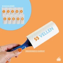 Laundryspecialist Navulset Voor Pluizenrollers – 10 Stuks - 550 Kleefvellen - Past Op Alle Merken Pluizenrollers 15 Laundryspecialist Navulset Voor Pluizenrollers – 10 Stuks - 550 Kleefvellen - Past Op Alle Merken Pluizenrollers -Schoonmaakmiddelen 1200x1200 2231