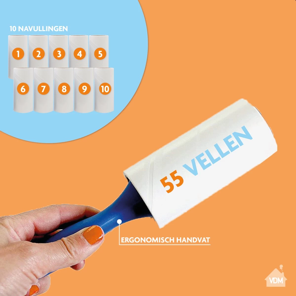 Laundryspecialist Navulset Voor Pluizenrollers – 10 Stuks - 550 Kleefvellen - Past Op Alle Merken Pluizenrollers 8 Laundryspecialist Navulset Voor Pluizenrollers – 10 Stuks - 550 Kleefvellen - Past Op Alle Merken Pluizenrollers - Afbeelding 6