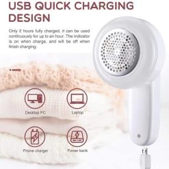 IBright Elektrische Pluizenverwijderaar - Ontpluizer - Draadloos - Oplaadbaar Met USB - Lichtgewicht - Incl. 2 Extra Opzetstukken - Wit -Schoonmaakmiddelen 1200x1200 2248