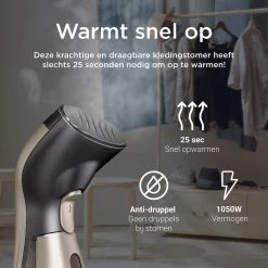 Luxe Kledingstomer - Handstomer - Handstoomreiniger - Stoomstrijkijzer - Stomer Kleding - Voor Op Reis - Goud 14 Luxe Kledingstomer - Handstomer - Handstoomreiniger - Stoomstrijkijzer - Stomer Kleding - Voor Op Reis - Goud -Schoonmaakmiddelen 1200x1200 2249