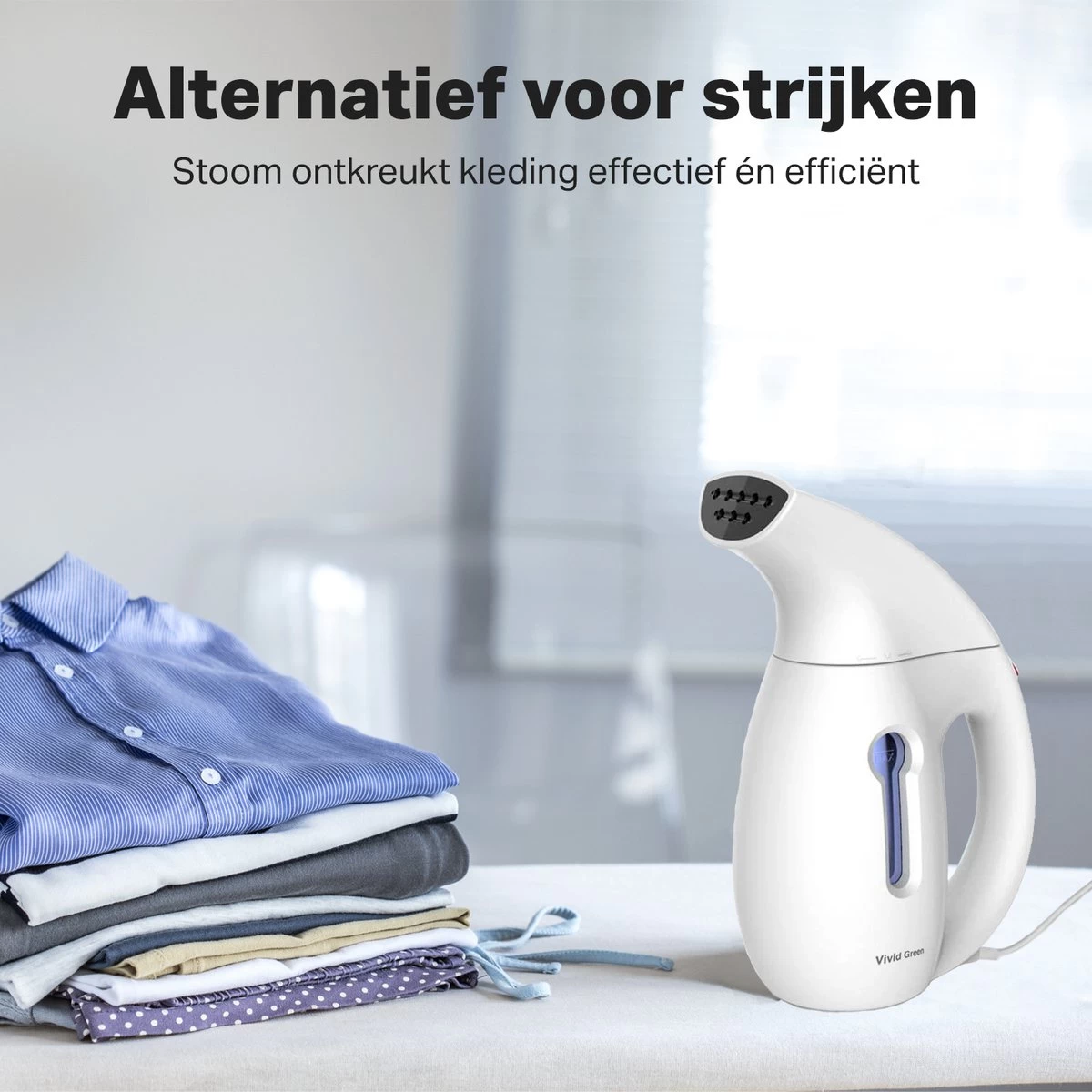 Vivid Green Kledingstomer - Handstomer - Geschikt Voor Alle Stoffen - Wit 4 Vivid Green Kledingstomer - Handstomer - Geschikt Voor Alle Stoffen - Wit - Afbeelding 2