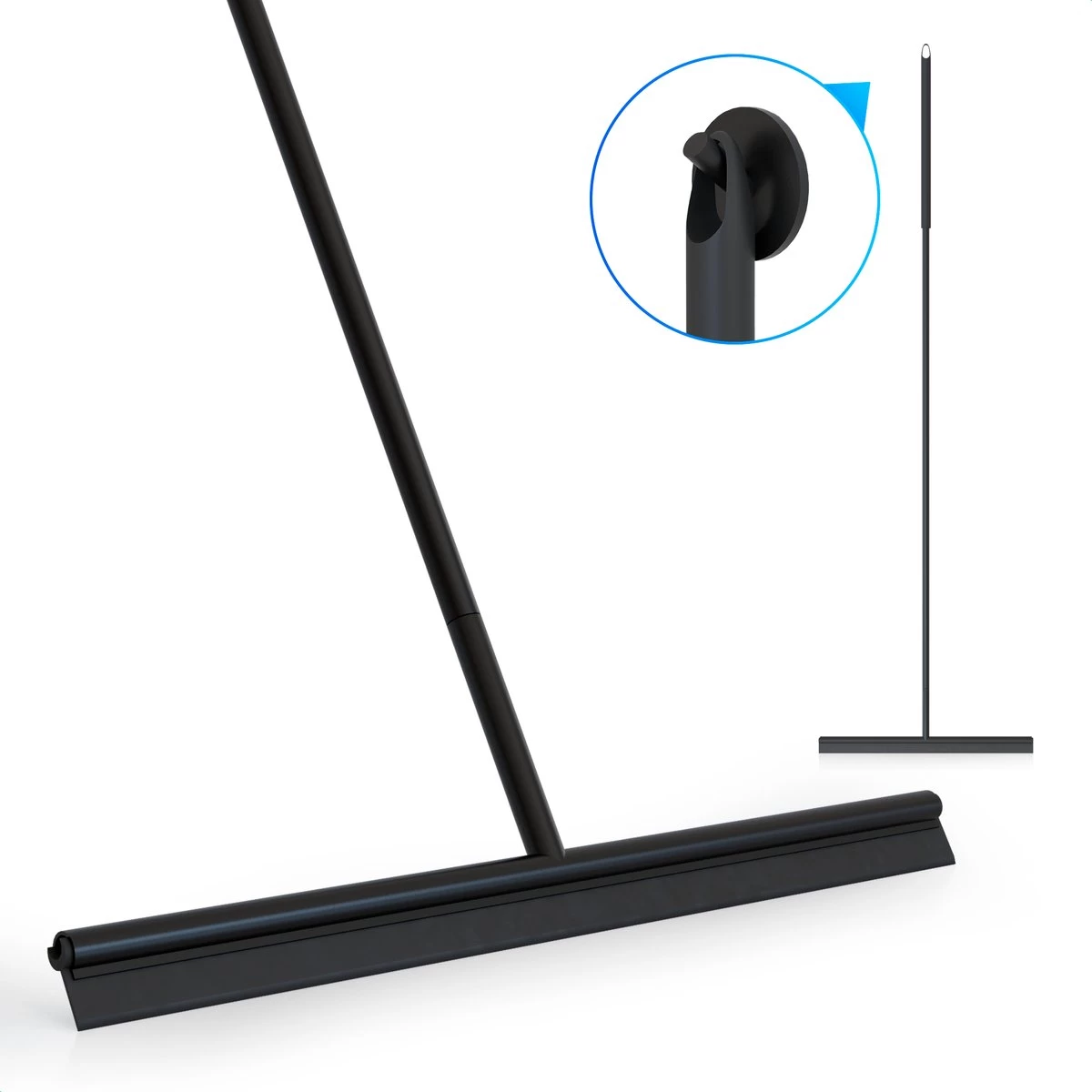 Avalo Vloertrekker Met Steel - Luxe Vloerwisser - Aluminium Water Trekker - Douche Wisser - Badkamer - Zwart - 136x40 CM 3 Avalo Vloertrekker Met Steel - Luxe Vloerwisser - Aluminium Water Trekker - Douche Wisser - Badkamer - Zwart - 136x40 CM