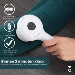 Bolide Oplaadbare Pluizenverwijderaar - Pluizentondeuse - Elektrische Kledingontpluizer Met Antistatische Pluizenborstel - Lintremover - Oplaadbaar - Pluizendief Wit -Schoonmaakmiddelen 1200x1200 2353