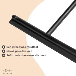 Mellira - Vloerwisser - Vloertrekker Met Steel - Watertrekker Voor Douche - Douchewisser Badkamer - Inclusief Ophanghaak - RVS - Zwart (kerstcadeau Met Verpakking) -Schoonmaakmiddelen 1200x1200 237