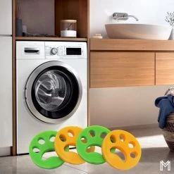 MENSMUNDI® Haarverwijderaar Voor Huisdieren - Haarverwijderaar Kleding - Haarverwijderaar Wasmachine - 4 Stuks - 6 Gratis Anti-haar Balletjes -Schoonmaakmiddelen 1200x1200 2380