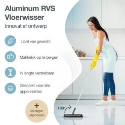 Merkloos Vloertrekker Met Steel - Perfect. Voor Vloer & Raam - Verstelbare Lengte - 180 Graden Draaibaar - Douchewisser - Vloerwisser - Verwijderbare Handgreep-130 Cm 16 Merkloos Vloertrekker Met Steel - Perfect. Voor Vloer & Raam - Verstelbare Lengte - 180 Graden Draaibaar - Douchewisser - Vloerwisser - Verwijderbare Handgreep-130 Cm -Schoonmaakmiddelen 1200x1200 245