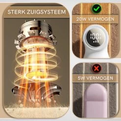 Undicat Pluizenverwijderaar – Oplaadbaar-Draadloss- Extra Borstelset– Kledingontpluizer – Sterk Zuigsysteem – Pluisverwijderaar -Wit– Draagbare Lint Remover– Digitale Power Scherm-3 Standen- -Schoonmaakmiddelen 1200x1200 2471