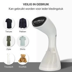 Ziggy Kledingstomer En Reiniger Voor Thuis En Op Reis - Stoomreiniger Voor Kleding/Textiel/Stoffen - Kleine Hand Stomer - Stoom Apparaat - Steamer - 280 ML - Wit -Schoonmaakmiddelen 1200x1200 2491
