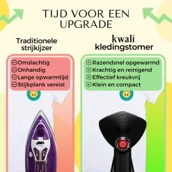 Kwali.® Premium Kledingstomer - Stomer/Stoomapparaat Kleding - Handstomer - Stoomreiniger Kleding - Kleding Stomer - 1640W -Schoonmaakmiddelen 1200x1200 2543