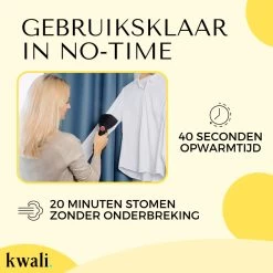 Kwali.® Premium Kledingstomer - Stomer/Stoomapparaat Kleding - Handstomer - Stoomreiniger Kleding - Kleding Stomer - 1640W -Schoonmaakmiddelen 1200x1200 2546