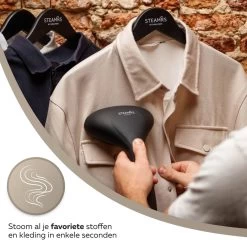 STEAMR - Krachtige Luxe Kledingstomer - Handstomer - Zwart -Schoonmaakmiddelen 1200x1200 2565